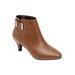 Wide Width Women's The Decima Bootie by Comfortview in Mocha (Size 10 1/2 W)