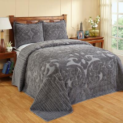 Ashton Collection Tufted Chenille Bedspread by Better Trends in Gray (Size KING)