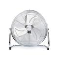 PureMate 20" Chrome Gym Floor Fan with 3 Speeds and Adjustable Fan Head, Portable Floor Standing Fan with Powerful Circulation for home, Garage, Shop and Office