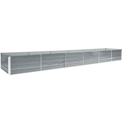 Vidaxl - Garten-Hochbeet,Blumenkasten Verzinkter Stahl 480x80x45 cm Grau Image