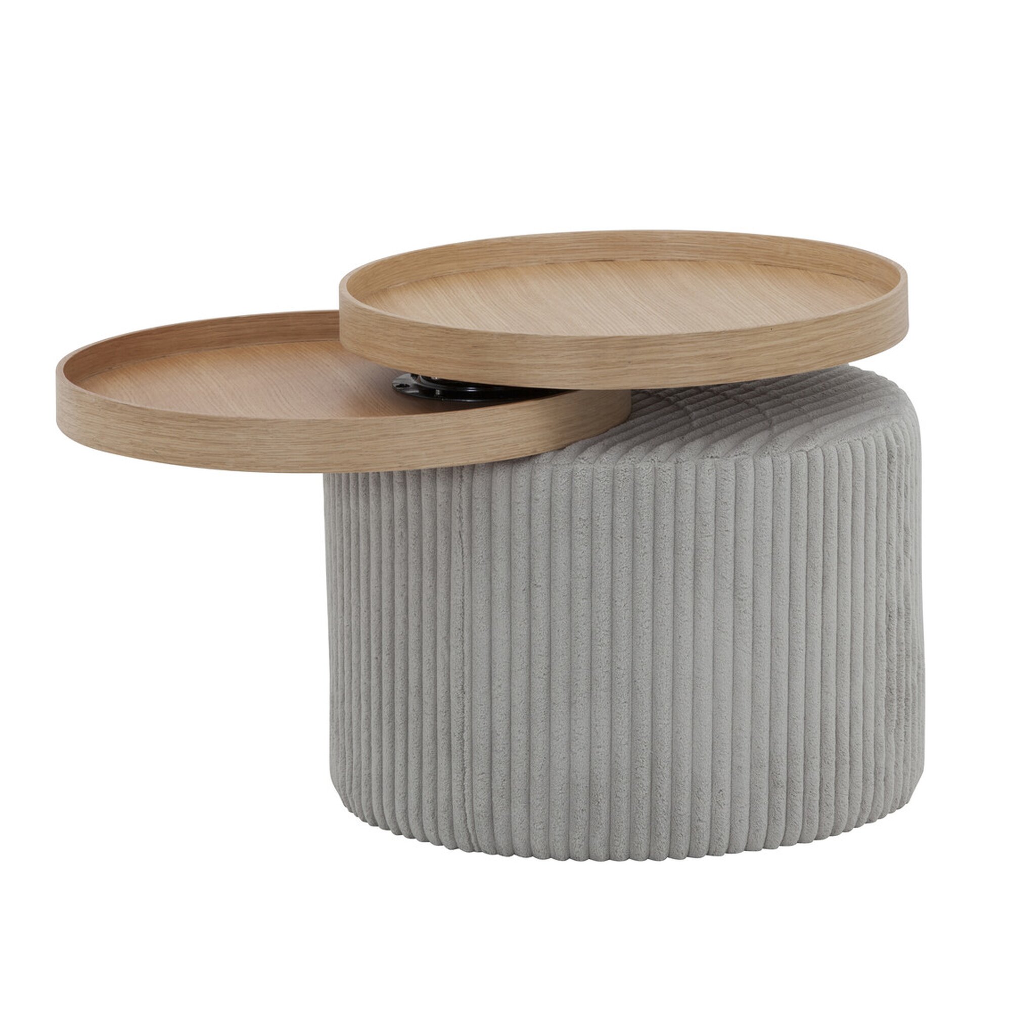 SalesFever »Tavolino« Beistelltisch hellgrau Texturstoff / B 50 x H 45 x T 50 cm