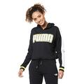 PUMA Rebel Reload Womens Ladies Cropped Hoodie Hoody Jacket Black - UK 16