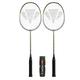 Dunlop Carlton Badminton Rackets (2 Player, 4 Player and Family Options) (Aeroblade Grey/Black 4000-2 Player Set)