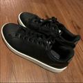 Adidas Shoes | Adidas Black Leather Sneakers 6.5 | Color: Black | Size: 6.5