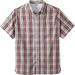 Men's Big & Tall Short-Sleeve Plaid Sport Shirt by KingSize in Rich Burgundy Plaid (Size 5XL)