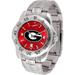 Red Georgia Bulldogs Sport Steel AnoChrome Watch