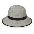 Wallaroo Hat Company Women’s Darby Sun Hat – UPF 50+, Lightweight, Adjustable, Packable, Designed in Australia, Ivory/Black