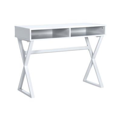 Costway Modern Computer Desk Makeup Vanity Table with 2 Storage Compartments