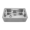 Whitehaus Collection Noah Collection Single Bowl Front Apron Drop In Farmhouse Sink - No Faucet Drillings - Brushed Stainless Steel WHNAPA3016