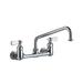 Whitehaus Collection Wall Mount Utility Bridge Faucet with Extended Swivel Spout and Lever Handles - Chrome WHFS9814-08-C