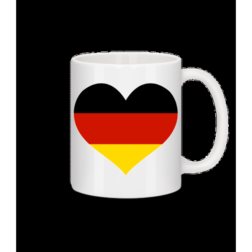 Deutschland Fahne Herz - Tasse