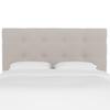 Linen Tufted Headboard by Skyline Furniture in Linen Putty (Size CALKNG)