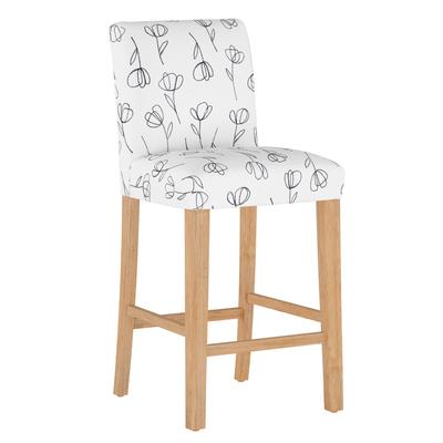Contoured Tulips Barstool by Skyline Furniture in Tulip White