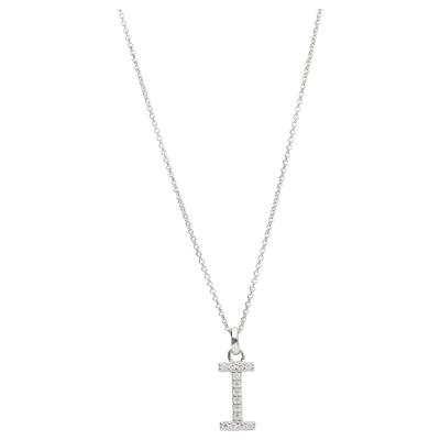 Smart Jewel - Kette Buchstabe I mit Zirkonia Steine, Silber 925 Ketten 1 ct Silber Damen