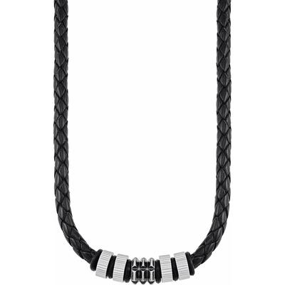 s.Oliver - Kette Edelstahl, Leder Ketten 1 ct Weiss Herren (59.99 € / 1 ct)