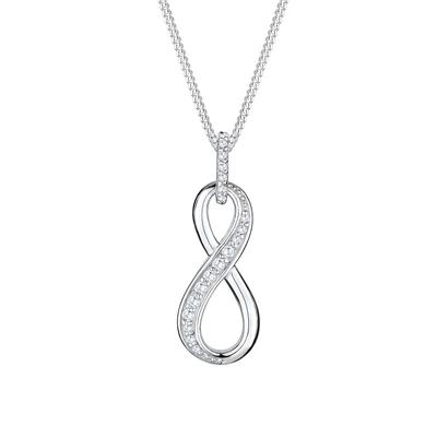 Elli - Infinity For Ever Symbol Zirkonia 925 Silber Ketten 1 ct Damen