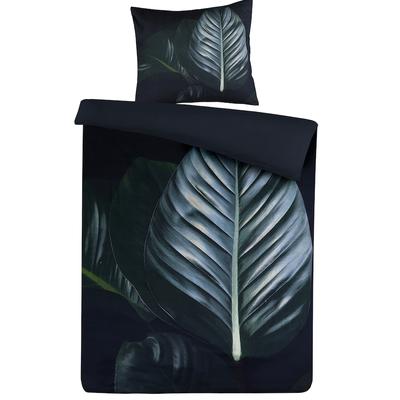 Gallazzo Bettwäsche 1500 - Schwarz / Grün 1x 260cm x 220cm 2x 50cm 75cm