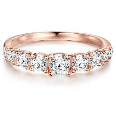 Trilani - Ring Sterling Silber Zirkonia in Roségold Ringe 1 ct Damen