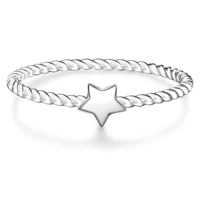 Glanzstücke München - Ring Stern Sterling Silber in Silber Ringe 1 ct Damen