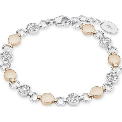 s.Oliver Armband Edelstahl One Size Weiss Damen
