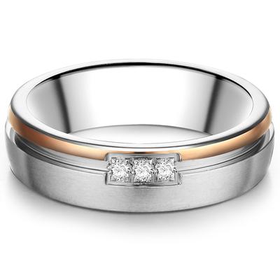 Trilani - Ring aus Edelstahl in Silber und Roségold mit Zirkonia Ringe 1 ct Damen