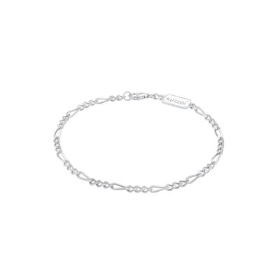 KUZZOI - Männer Figaro Massiv Basic 925er Silber Herrenschmuck Herren