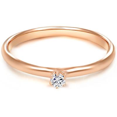 Trilani - Ring Sterling Silber Zirkonia in Roségold Ringe 1 ct Damen