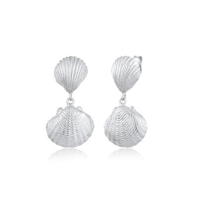 Elli - Ohrhänger Herz-Muschel Sommer Strand 925 Silber Ohrringe 1 ct Damen