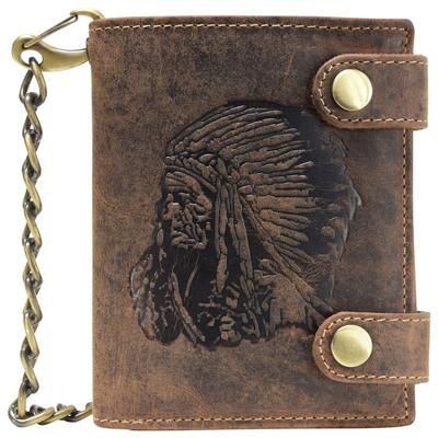 Greenburry Vintage Indian Geldbörse Leder 10 cm braun Braun Herren Image