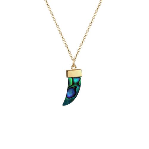 Elli - Elli Halskette Erbskette Abalone Muschel 925er Silber vergoldet Ketten 1 ct Damen