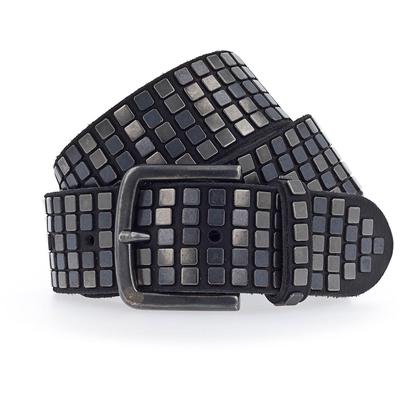 b.belt Quinn Nietengürtel Leder 110 cm Schwarz Damen Image