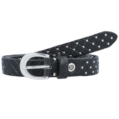 b.belt - Lilou Nietengürtel Leder Gürtel Schwarz Damen