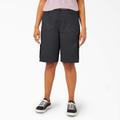 Dickies Women's Plus Relaxed Fit Cargo Shorts, 11" - Black Size 20W (FRW888)