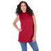 Plus Size Women's Ultimate Sleeveless Mock Tank by Roaman's in Classic Red (Size 30/32) Top
