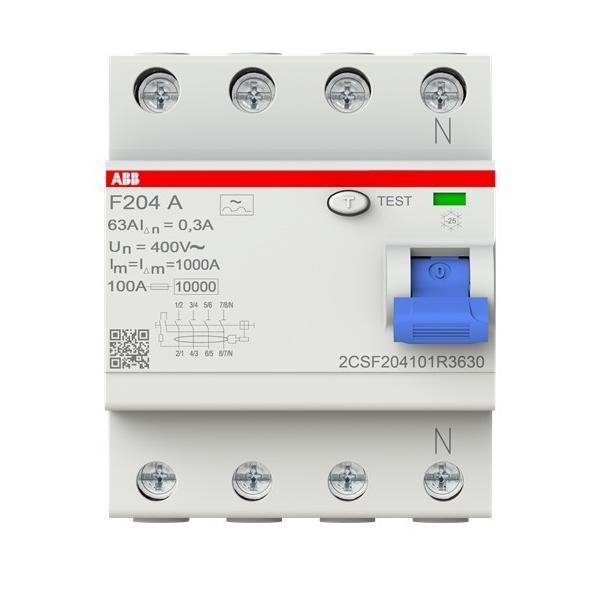ABB Stotz S&J FI-Schutzschalter F204A-63/0,3 2CSF204101R3630 Image