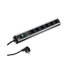 Bachmann Handwerkerleiste 6-fach 90°, ÜSS, schwarz 2,0m. mit Schalter Image