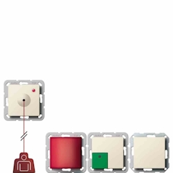 Gira Notrufset Behinderten WC, System 55 Reinweiß glänzend Image