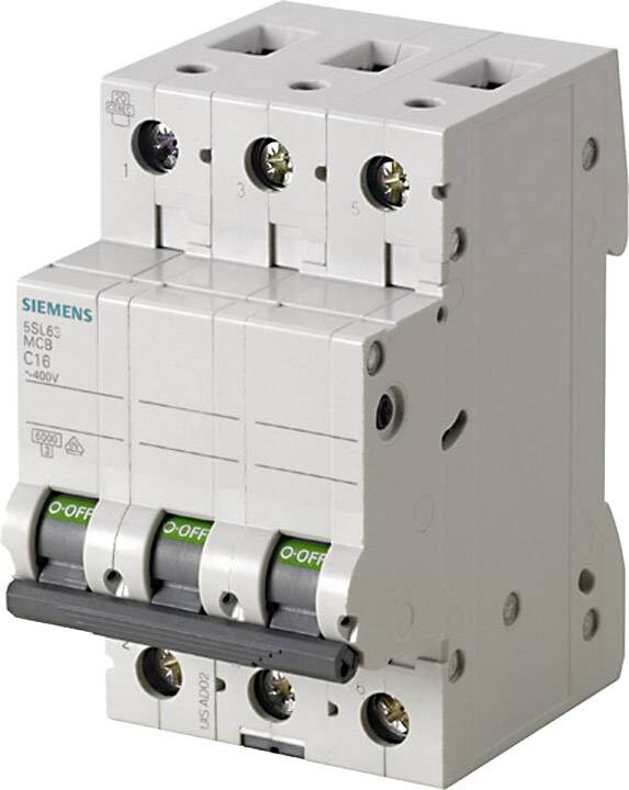 Siemens 5SL63066 5SL6306-6 Leitungsschutzschalter 3polig 6 A 400 V Image