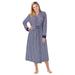 Plus Size Women's Marled Long Duster Robe by Dreams & Co. in Evening Blue Marled (Size 26/28)