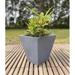 Floridis Zurique Resin Pot Planter Plastic in Gray | 13.39 H x 13.78 W x 13.78 D in | Wayfair 10.16.0363