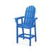 POLYWOOD® Vineyard Curveback Adirondack Outdoor Bar Chair Plastic in Blue | 54.75 H x 28.25 W x 31 D in | Wayfair ADD602PB