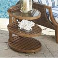Tommy Bahama Outdoor Harbor Isle Tiered End Table Glass/Metal | 25.75 H x 23.25 W x 18 D in | Wayfair 3935-958