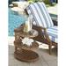 Tommy Bahama Outdoor Harbor Isle Tiered End Table Glass/Metal | 25.75 H x 23.25 W x 18 D in | Wayfair 3935-958