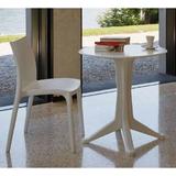 Tarrison Patio Perfection Simplistic Dining Plastic Dining Table Plastic in White | 28.5 H x 27.5 W x 27.5 D in | Wayfair ATLEVAWHT