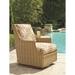 Tommy Bahama Outdoor Los Altos Valley View Swivel Glider Occasional Chair in Brown/White | 36.75 H x 31 W x 37 D in | Wayfair 3930-10SG-40