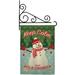 Breeze Decor Keep Calm Build Snowmen 2-Sided Polyester 19 x 13 in. Flag Set in Brown/Green | 18.5 H x 13 W x 1 D in | Wayfair