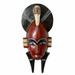 World Menagerie Senufo Monkey Mask Wall Décor, Wood in Black/Brown/Red | 16.3 H x 7.5 W in | Wayfair 170555