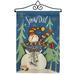 Breeze Decor Snow Day 2-Sided Polyester 19 x 13 in. Flag Set in Blue | 18.5 H x 13 W x 1 D in | Wayfair BD-WT-GS-114161-IP-BO-02-D-US18-WA