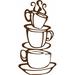 Trinx Coffee Cup Double Sided Visual Wall Decal Vinyl in Brown | 55 H x 81 W in | Wayfair 193A99CF9A8E422AA8D08E32828BD2EF