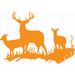 Loon Peak® Buck Deer DOE Hunting Vinyl Wall Decal Vinyl in Orange | 16 H x 23 W in | Wayfair D1C330FB77AE4E73AEB500F91DBC2718